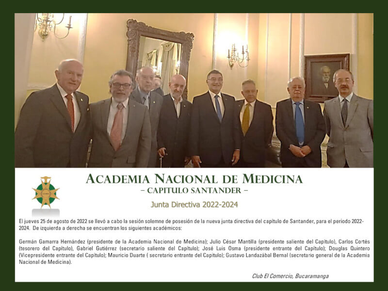 Junta Directiva - 2022-2024 – Capitulo Santander – Academia Nacional de Medicina Colombia