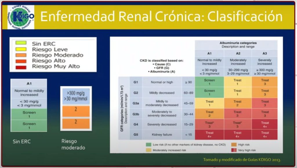 clasificación enfermedad renal crónica